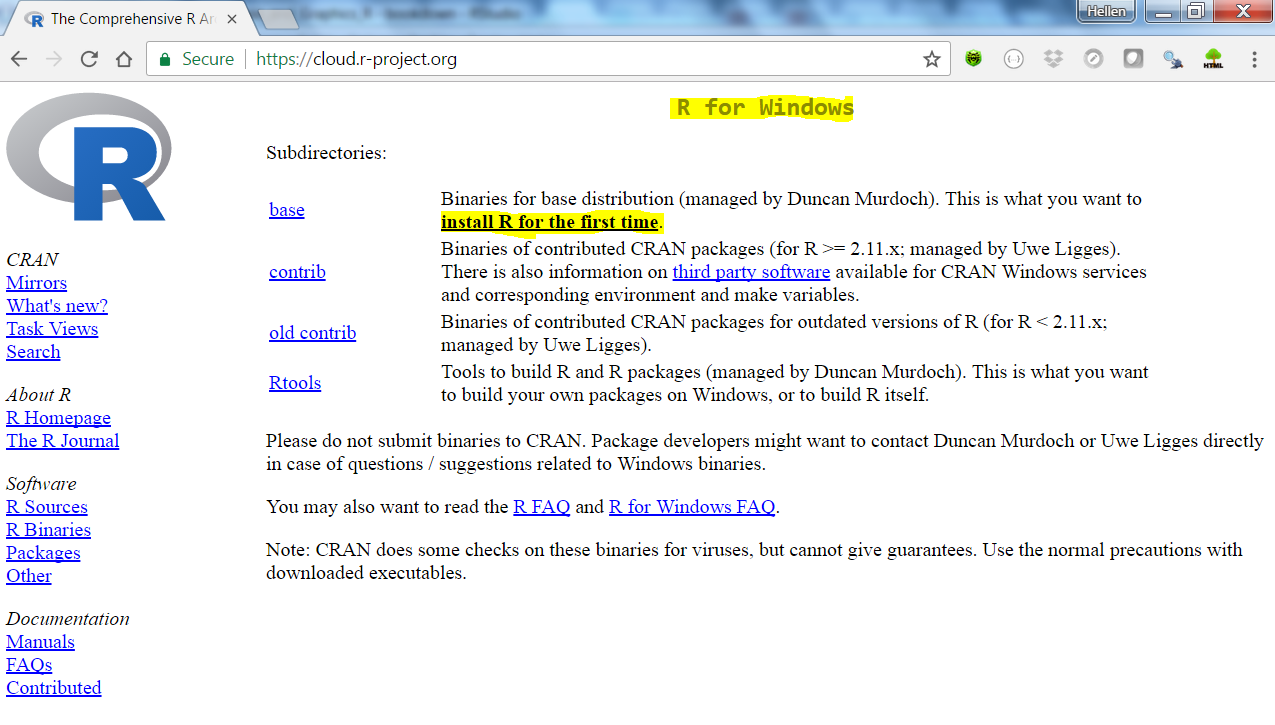 R for Windows